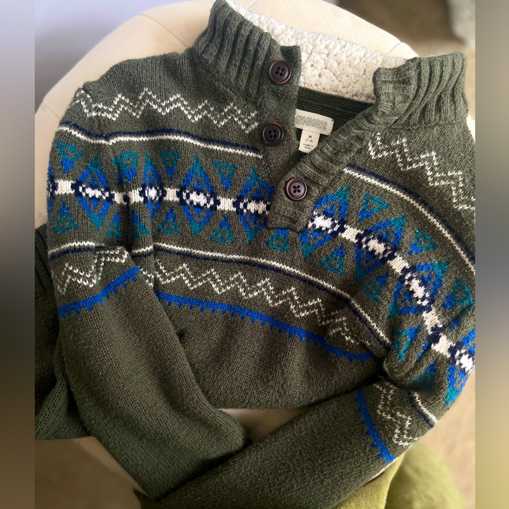 Gymboree boys forest green sweater